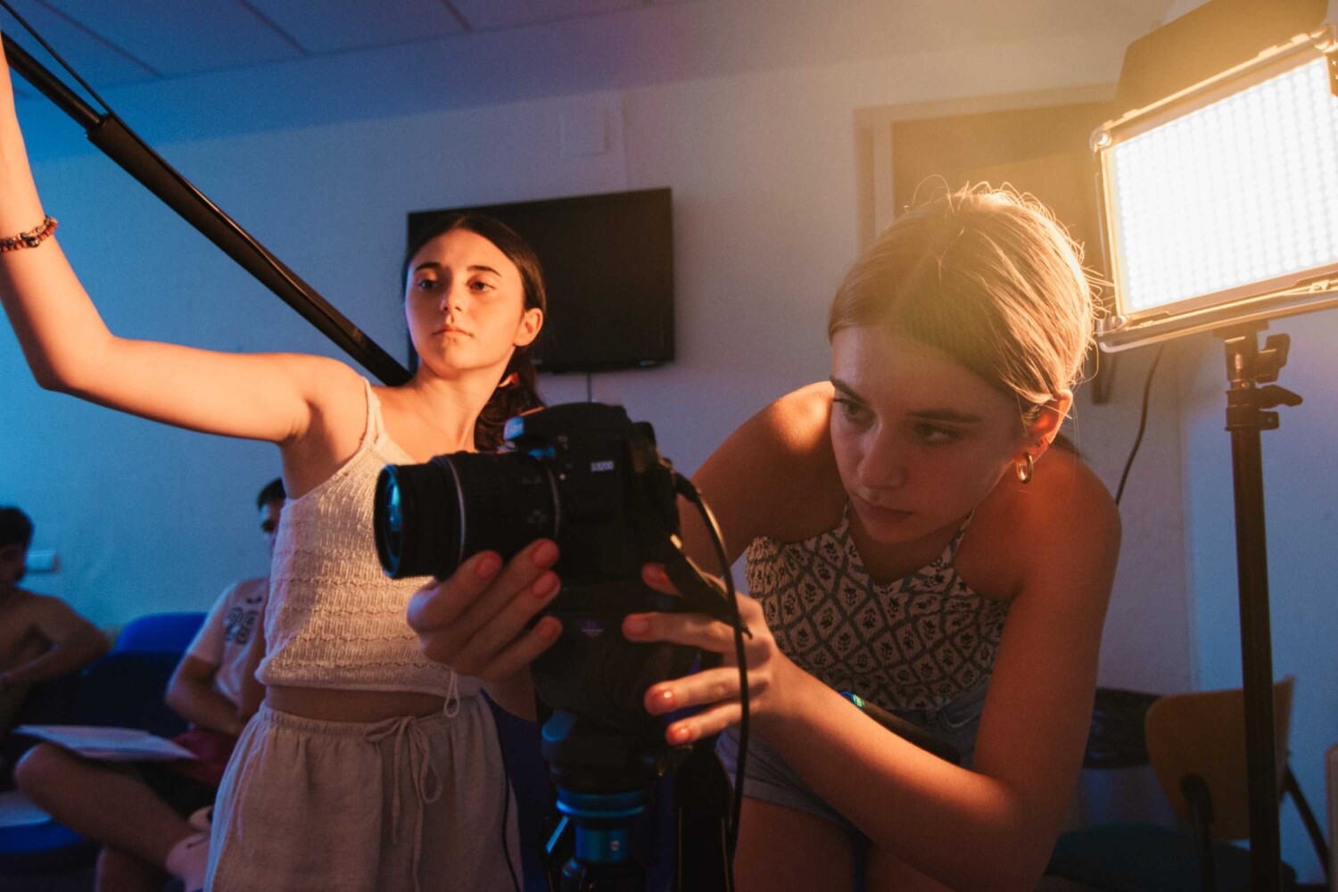 Dirigiendo la fotografía de un cortometraje